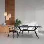 Mesa rectangular interior, exterior 180x90 pie negro - tablero negro VELA L Resol