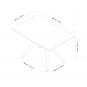 Mesa rectangular interior, exterior 120x80 pie negro - tablero roble natural VELA M Resol