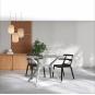 Mesa rectangular interior, exterior 120x80 pie negro - tablero roble natural VELA M Resol