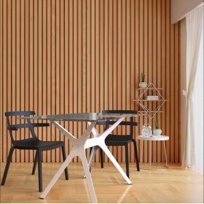 Mesa rectangular interior, exterior 120x80 pie negro - tablero roble natural VELA M Resol