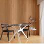 Mesa rectangular interior, exterior 120x80 pie negro - tablero roble natural VELA M Resol
