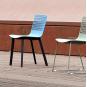 2 Silla click interior, exterior rojo - gris oscuro WIRE Resol - 2 unidades