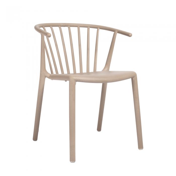 4 Silla reciclada interior, exterior marrón tierra WOODY ECO Resol - 4 unidades