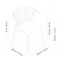 4 Silla reciclada interior, exterior marrón tierra WOODY ECO Resol - 4 unidades