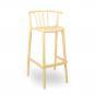4 Taburete reciclado alto interior, exterior amarillo fuego WOODY ECO Resol - 4 unidades