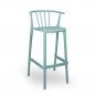 4 Taburete reciclado alto interior, exterior azul aire WOODY ECO Resol - 4 unidades