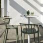 4 Taburete reciclado alto interior, exterior azul aire WOODY ECO Resol - 4 unidades