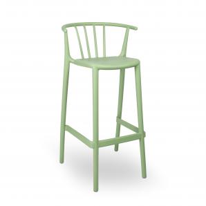4 Taburete reciclado alto interior, exterior verde agua WOODY ECO Resol - 4 unidades