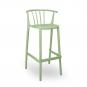 4 Taburete reciclado alto interior, exterior verde agua WOODY ECO Resol - 4 unidades