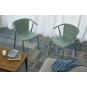 4 Silla con brazos interior, exterior azul retro WOODY FLAT Resol - 4 unidades