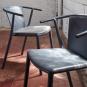 4 Silla con brazos interior, exterior marfil WOODY FLAT Resol - 4 unidades