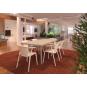 2 Silla con brazos interior, exterior rojo WOODY FLAT Resol - 2 unidades