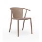 4 Silla con brazos reciclada interior, exterior marrón tierra WOODY FLAT ECO Resol - 4 unidades