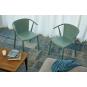 4 Silla con brazos reciclada interior, exterior marrón tierra WOODY FLAT ECO Resol - 4 unidades