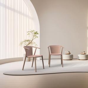4 Silla con brazos reciclada interior, exterior marrón tierra WOODY FLAT ECO Resol - 4 unidades