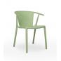 4 Silla con brazos reciclada interior, exterior verde agua WOODY FLAT ECO Resol - 4 unidades