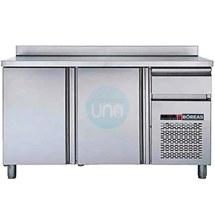 Frente Mostrador Refrigerado, 1,5 Metros Ancho, 2 Puertas Ciegas, Fondo 60 cm, Bóreas