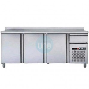 Frente Mostrador Refrigerado, 2 Metros Ancho, 3 Puertas Ciegas, Fondo 60 cm, Bóreas