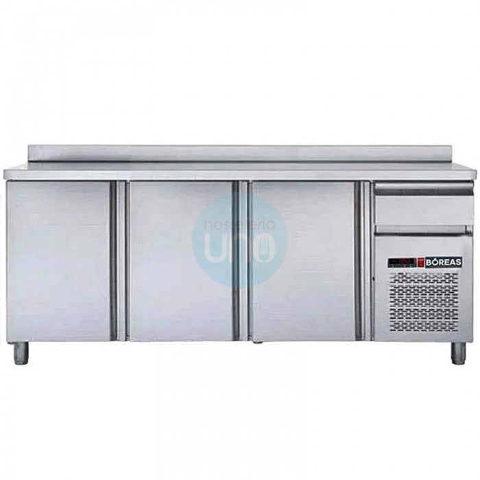 Frente Mostrador Refrigerado, 2 Metros Ancho, 3 Puertas Ciegas, Fondo 60 cm, Bóreas