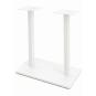 2 Bases de mesa beverly, alta, rectangular, tubo cuadrado, blanca, base de 70 x 40 cms, altura 110 cms - 2 unidades