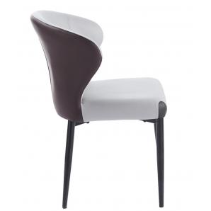 2 Sillas davos, metal, tapizado similpiel marrón y gris - 2 unidades