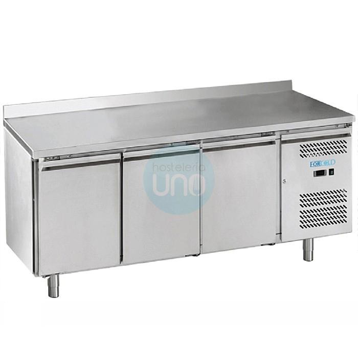 Mesa Refrigerada Bajo Mostrador 3 Puertas, 1,8 Metros, Fondo 70 cm, ForCold