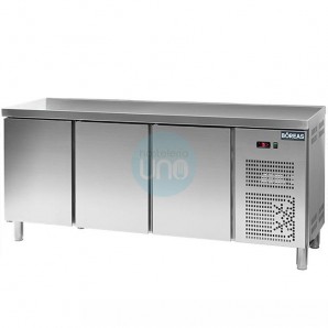 Mesa Refrigerada 2 Metros, 3 Puertas, Fondo 60 cm, sin Peto, Bóreas