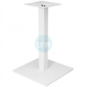 2 Bases de Mesa Blancas, Tubo Cuadrado, Base 45 x 45 cm, Alto 72 cm, Beverly