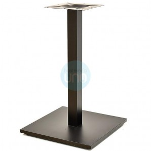2 Bases de Mesa Negras, Tubo Cuadrado, Base 45 x 45 cm, Alto 72 cm, Beverly