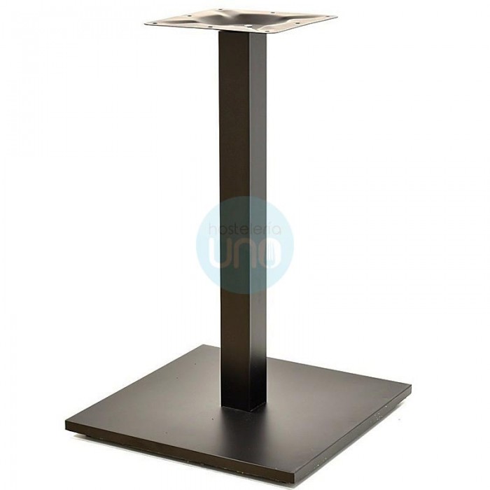 2 Bases de Mesa Negras, Tubo Cuadrado, Base 45 x 45 cm, Alto 72 cm, Beverly