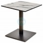 2 Bases de Mesa Negras, Tubo Cuadrado, Base 45 x 45 cm, Alto 72 cm, Beverly
