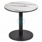 2 Bases de Mesa Negras, Base Redonda Ø 43 cm, Alto 72 cm, Boheme