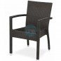 Silla Negra Apilable, Aluminio con Médula Sintética Tejida a Mano, MR259.NEGRO