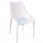 Silla Blanca Apilable, Polipropileno Perforado, Monoblock, Bilros