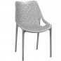 Silla Gris Apilable, Polipropileno Perforado, Monoblock, Bilros