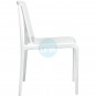 Silla Blanca Apilable, Polipropileno, Monoblock a Rayas, Luigi