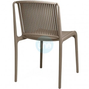 Silla Tórtola Apilable, Polipropileno, Monoblock a Rayas, Luigi