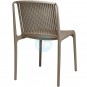 Silla Tórtola Apilable, Polipropileno, Monoblock a Rayas, Luigi