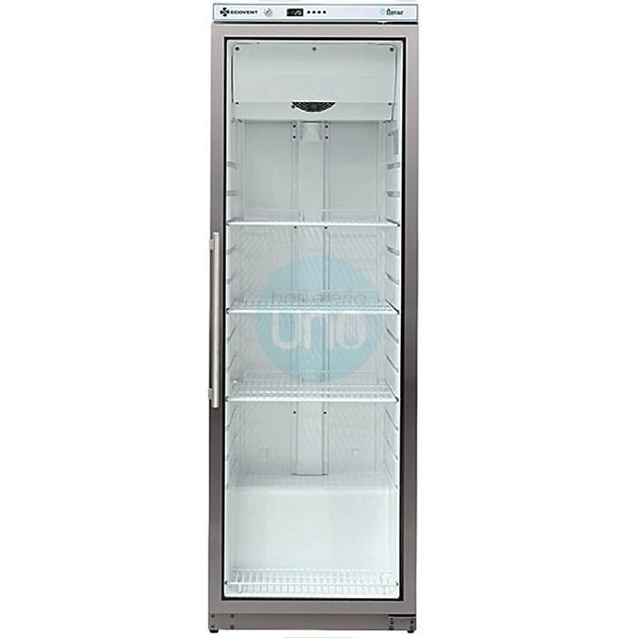Nevera Expositora INOX, Ancho 60 cm, Fondo 60 cm, 400 Litros, 4 Estantes, Ventilada, Forcar