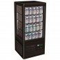 Expositor Refrigerado Negro 4 Caras, Ancho 43 cm, Fondo 39 cm, 70 Litros, 3 Estantes, Forcar