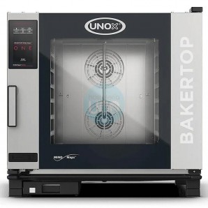 Horno Mixto Combi Eléctrico, 6 Bandejas 60x40, Autolavado, Vapor, Digital, 4 Velocidades, UNOX Bakertop ONE Mind