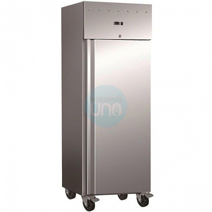 Armario Refrigerado, 68 cm Ancho, Fondo 81 cm, 600 Litros, Acero inoxidable, con Ruedas, CH600TNV