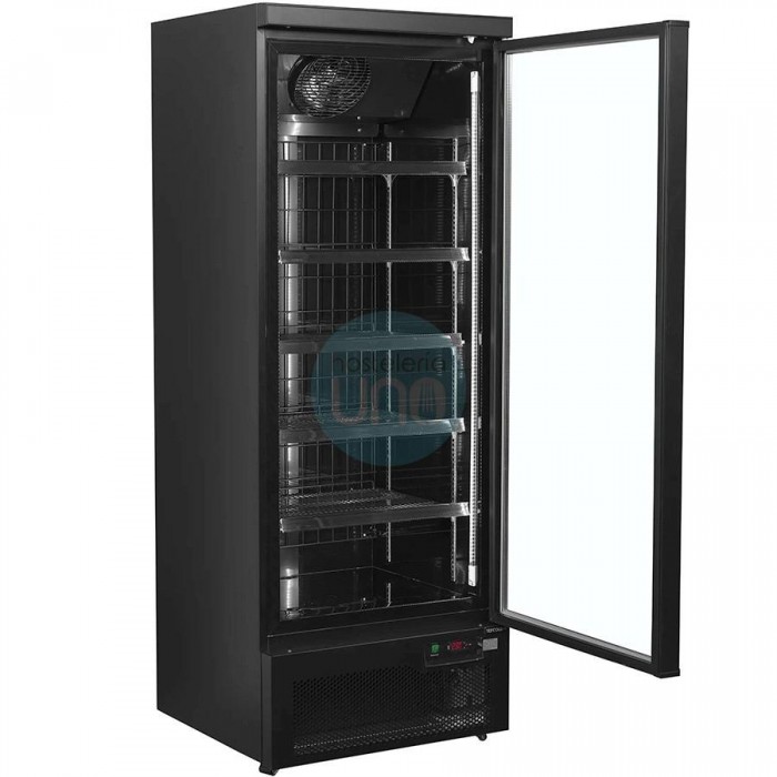 Congelador Expositor, Ancho 75 cm, Fondo 76 cm, 15 Estantes, 560 Litros, Negro, Ventilado, TEFCOLD