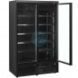 Armario Congelador Expositor, Ancho 125 cm, Fondo 76 cm, 10 Estantes, 1000 Litros, Negro, Ventilado, TEFCOLD
