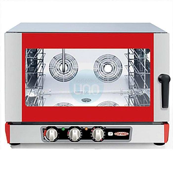 Horno Eléctrico Convección con Humidificador, 4 Bandejas 60x40 ó GN 1/1, Control Manual, Pastelería, CONBEQ Onix Mini 4S
