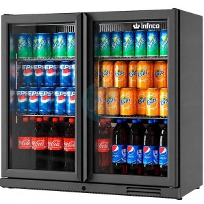 Expositor Refrigerado Horizontal, Ancho 90 cm, Altura 81,5 cm, 2 Puertas, INFRICO