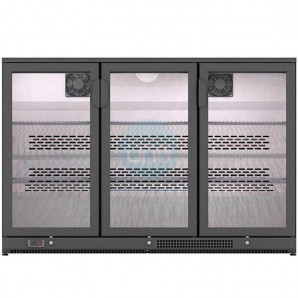 Expositor Refrigerado Horizontal 1,35 Metros, Altura 92 cm, 3 Puertas, Negro, INFRICO