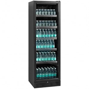 Nevera Expositora Negra, Ancho 60 cm, Fondo 60 cm, 400 Litros, 5 Estantes, TEFCOLD
