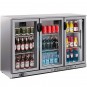 Expositor Refrigerado Horizontal 1,35 Metros, Altura 92 cm, 3 Puertas, Acero inoxidable, INFRICO
