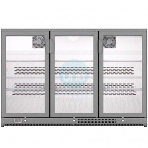 Expositor Refrigerado Horizontal 1,35 Metros, Altura 92 cm, 3 Puertas, Acero inoxidable, INFRICO